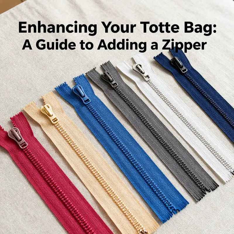 Explore different types of zippers suitable for tote bags.