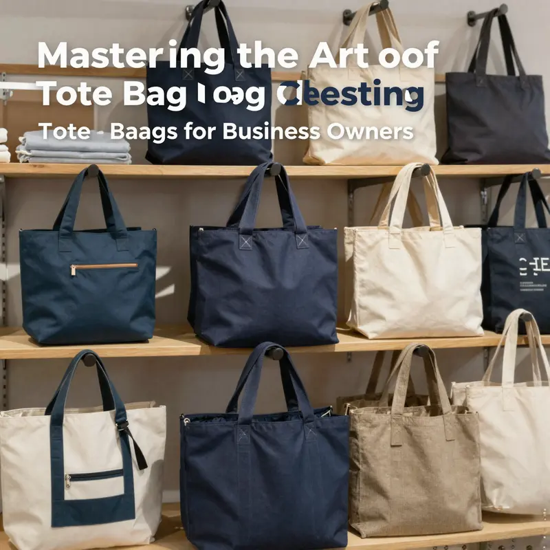 A selection of clean and well-maintained tote bags displayed attractively in a retail space, emphasizing professionalism.
