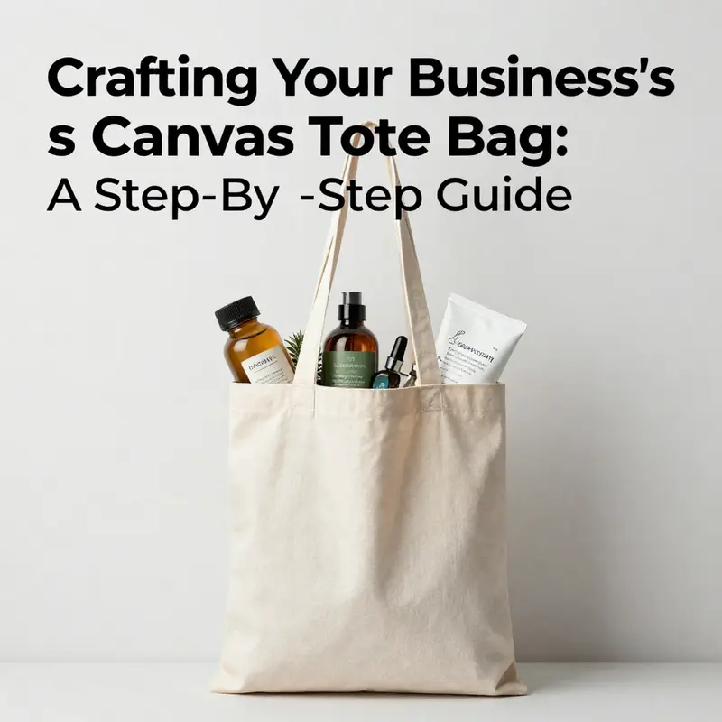 A chic canvas tote bag filled with eco-friendly products against a clean background, showcasing its versatility.