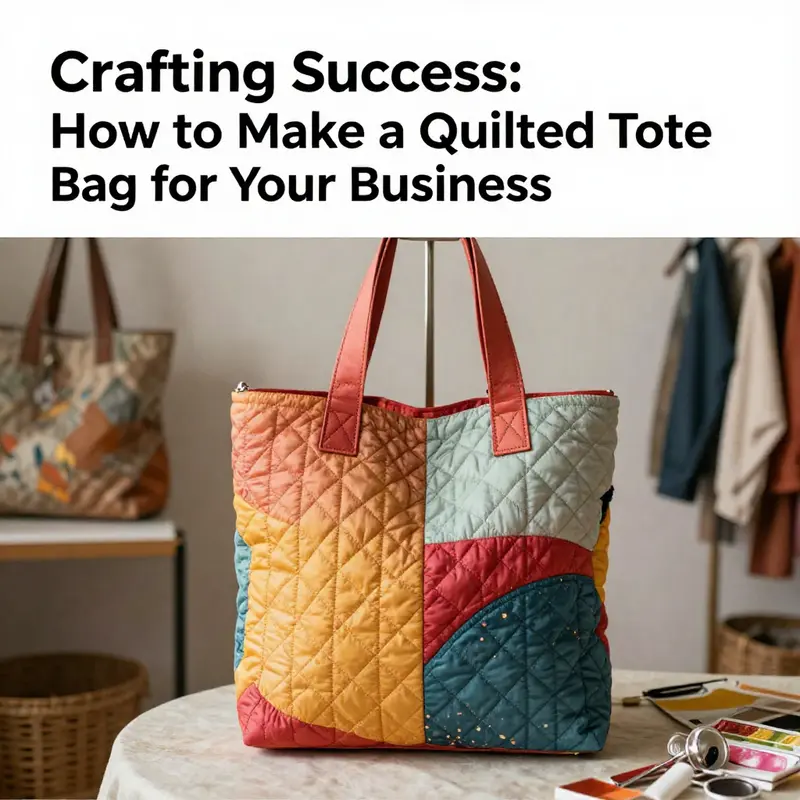 An elegant display of a quilted tote bag showcasing its design and appeal.