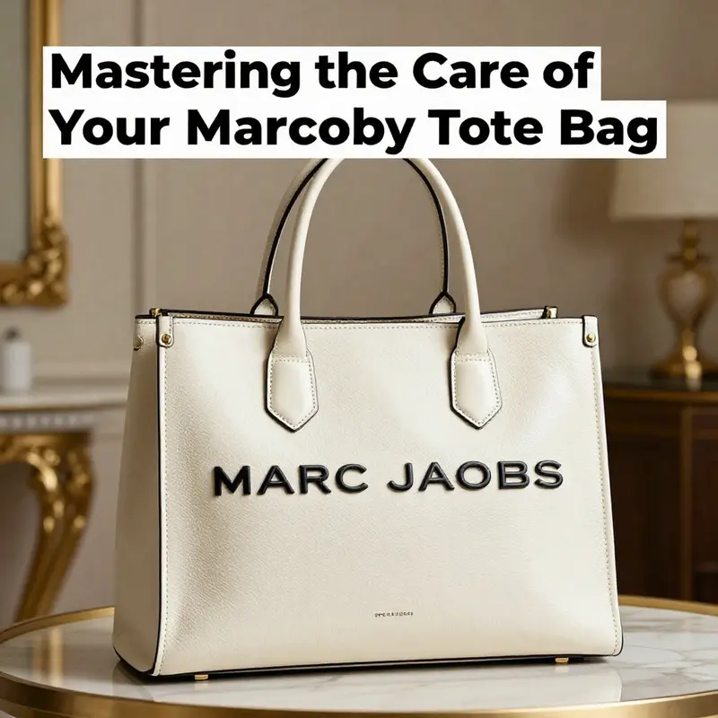 A pristine Marc Jacobs tote bag elegantly displayed.
