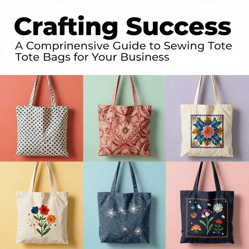 Essential supplies needed for sewing tote bags, showcasing the materials and tools that every business owner should have.