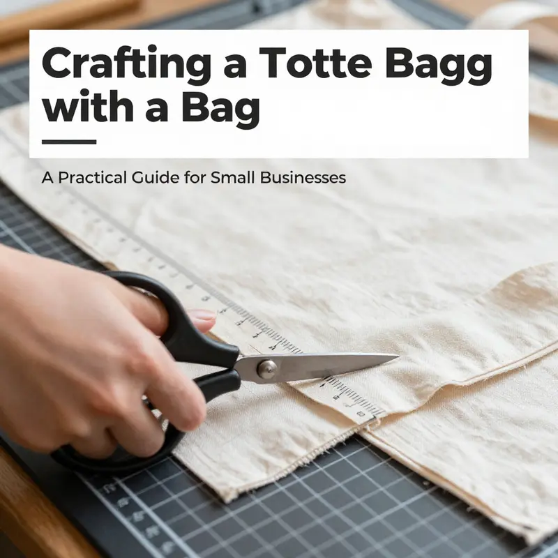 Materials gathered for crafting a stylish tote bag with a lining.