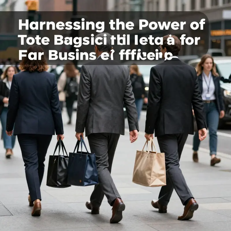Business professionals utilizing tote bags for carrying work essentials during their daily commute.