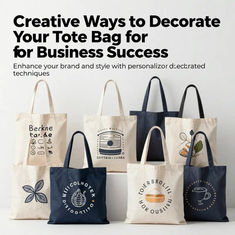 An assortment of tote bags decoratively customized using methods like fabric appliqué, embroidery, and painting.