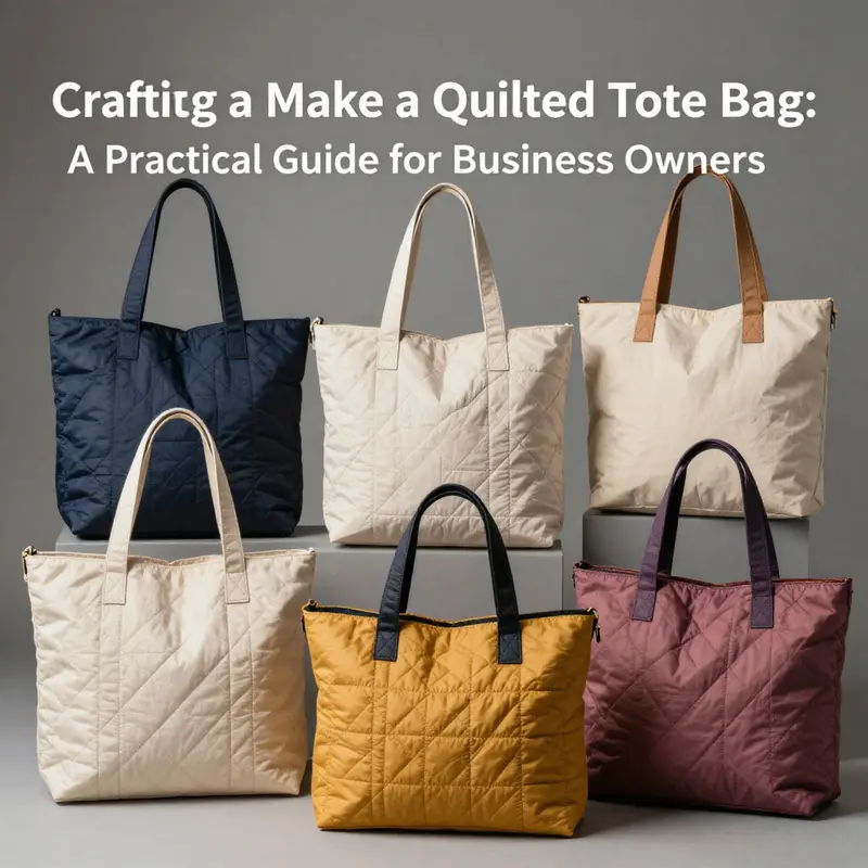 Essential materials for crafting a quilted tote bag set out for easy preparation.