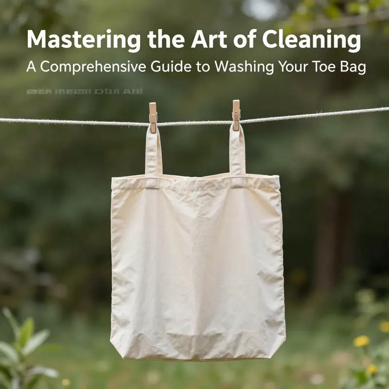 A guide chart showing different tote bag materials and appropriate care methods.