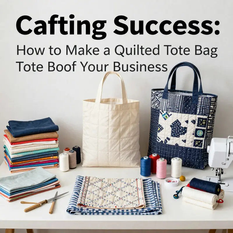 A comprehensive overview of materials needed for crafting a quilted tote bag.