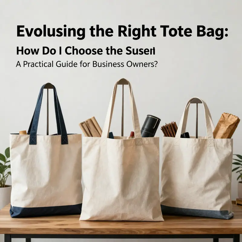 Evaluating tote bag sizes to match daily requirements as a business owner.