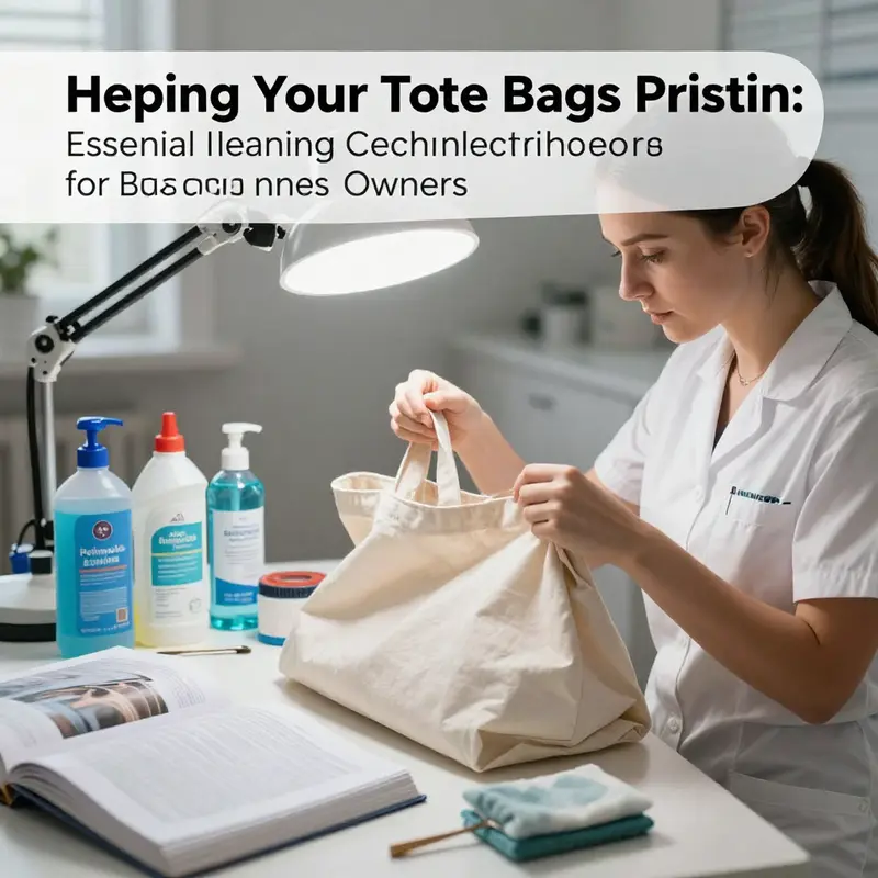 Different fabric types of tote bags that require tailored cleaning methods.