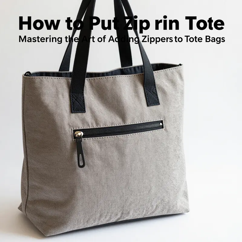 Essential materials required for zipper installation in tote bags.