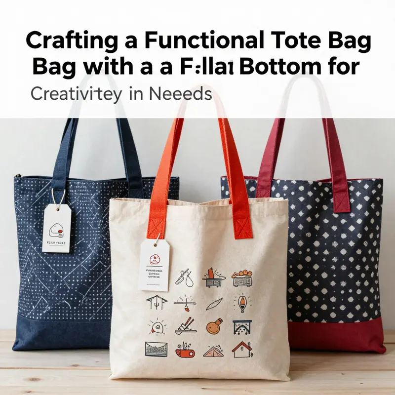 Essential materials for making a tote bag with a flat bottom.