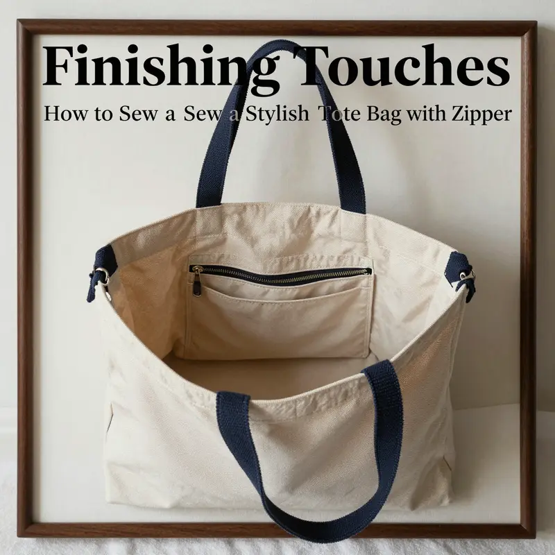 Selecting and organizing materials for cutting a tote bag.