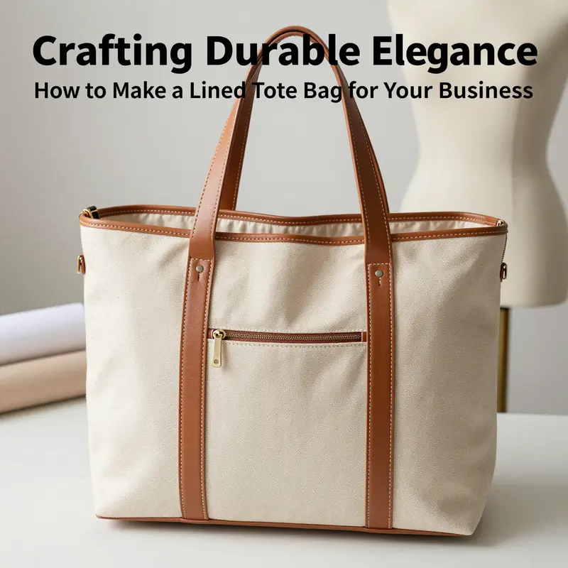 Hands carefully cutting and preparing fabric pieces for constructing a lined tote bag.