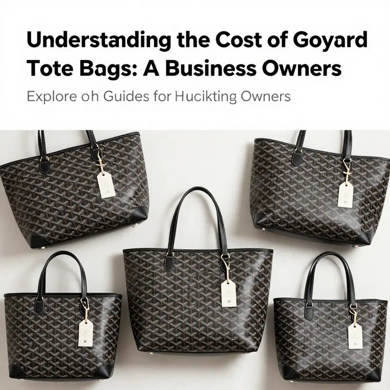 Flat lay of Goyard tote bags showcasing price tags, emphasizing their high-end appeal and market value.