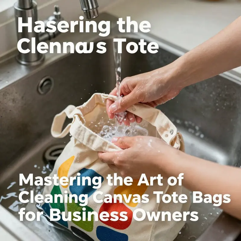A careful hand washing process to maintain the integrity of a canvas tote bag.
