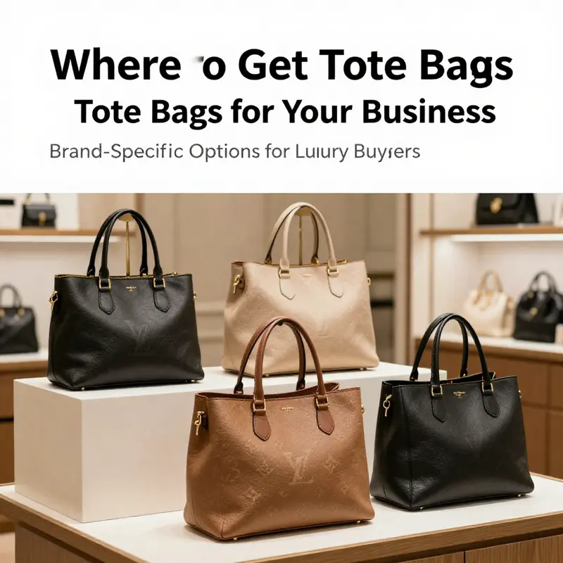 An array of tote bags from various retailers, showcasing different styles and materials.