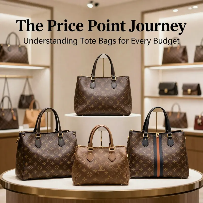 A collection of budget-friendly tote bags displayed in a retail shop.