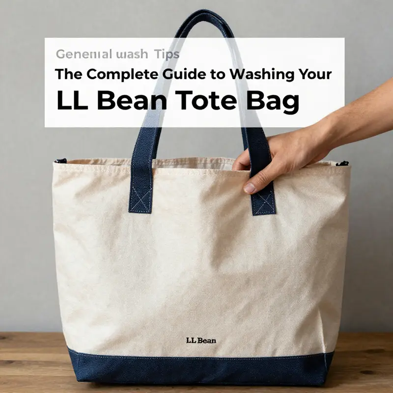 A systematic procedure for effectively washing your LL Bean tote bag.