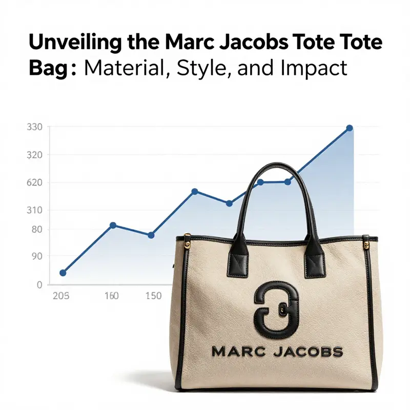 An overview of the diverse materials used in Marc Jacobs tote bags, emphasizing quality and design.