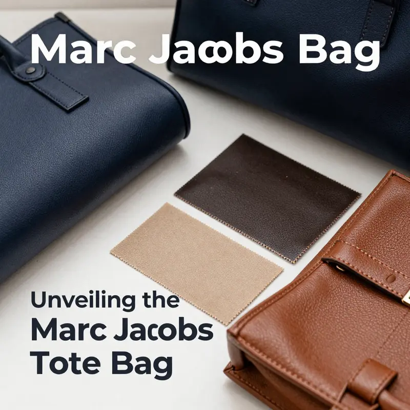 An overview of the diverse materials used in Marc Jacobs tote bags, emphasizing quality and design.