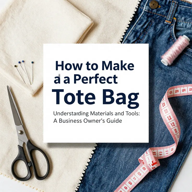 A selection of materials and tools essential for crafting tote bags.