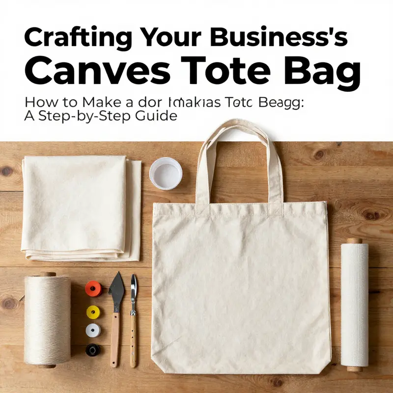 All the essential materials laid out for making a durable canvas tote bag.