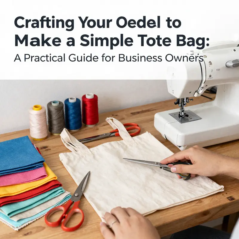 Essential materials organized for easy access to create a tote bag.