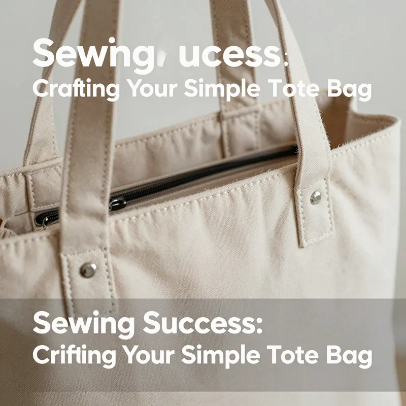 Essential materials required for sewing a simple tote bag.