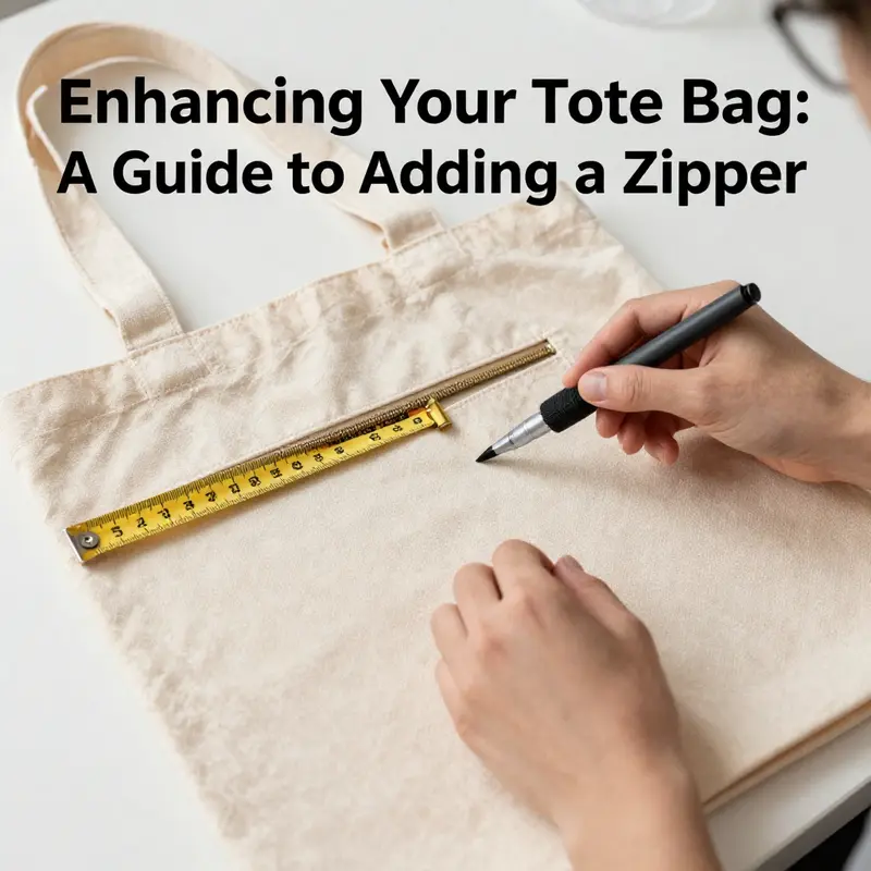 Explore different types of zippers suitable for tote bags.