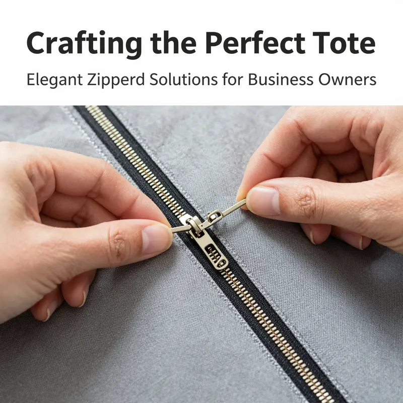 A selection of materials ideal for crafting stylish and functional tote bags with zippers.