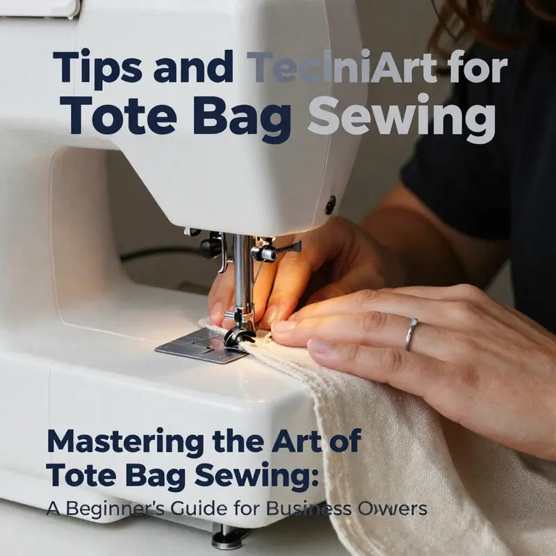 Essential materials for sewing a tote bag laid out for easy access.