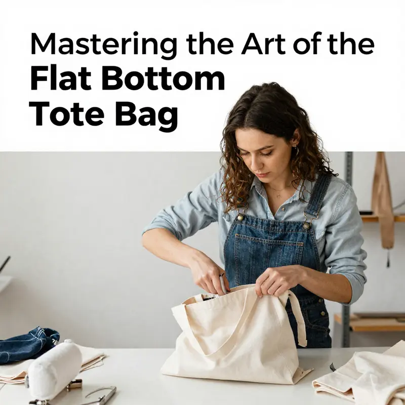 An array of essential materials for sewing a flat bottom tote bag.