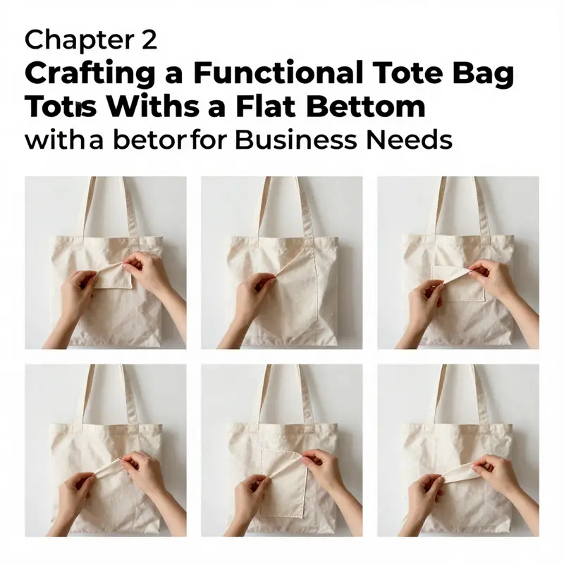 Essential materials for making a tote bag with a flat bottom.