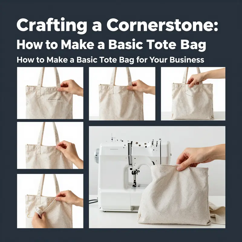 All essential materials laid out for making a basic tote bag.