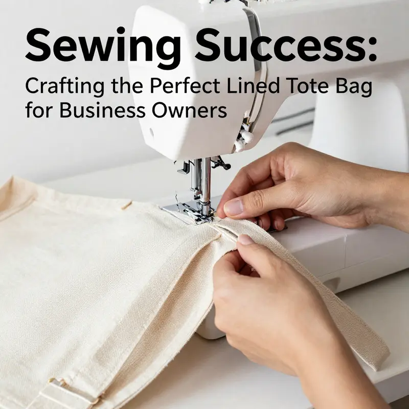 Essential materials and tools for creating a lined tote bag.