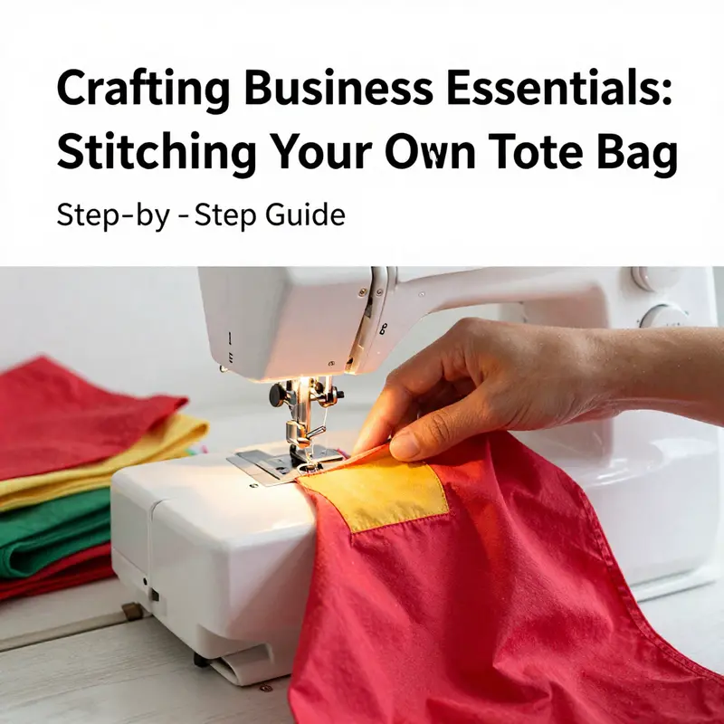 Essential materials for stitching your own tote bag including fabrics, threads, and tools.
