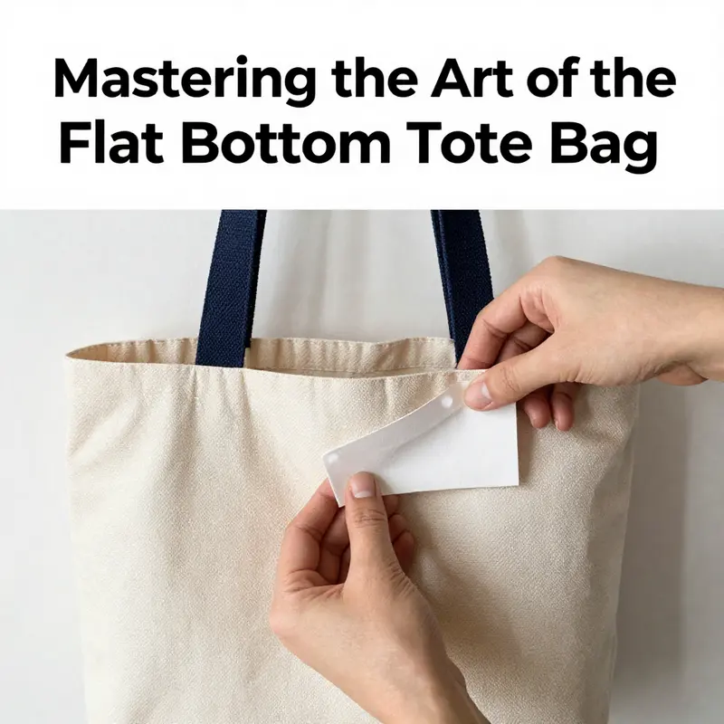 An array of essential materials for sewing a flat bottom tote bag.