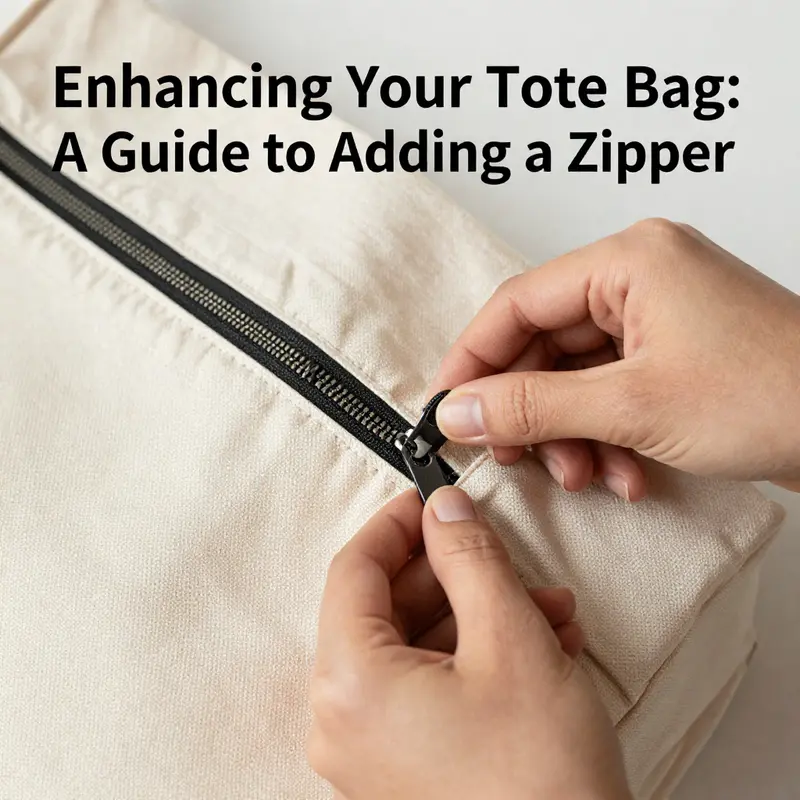 Explore different types of zippers suitable for tote bags.
