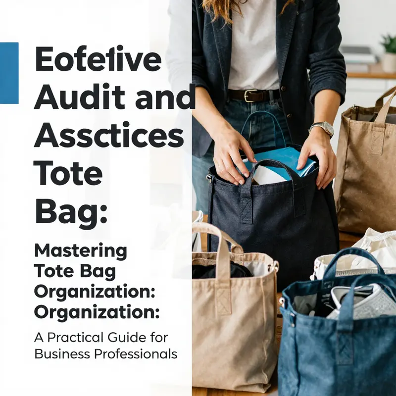 Defined zones within a tote bag enable organized storage by category.