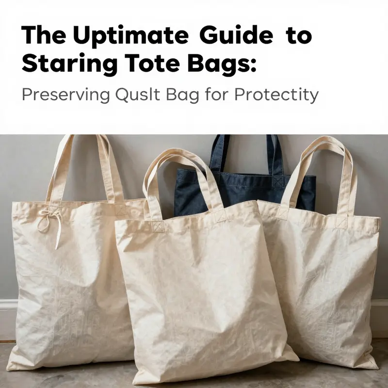 Tote bags properly stuffed with acid-free paper to maintain their shape and structure during storage.