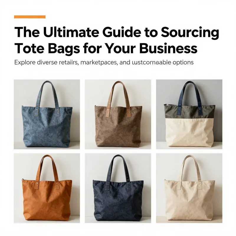 Collage of different styles of tote bags representing variety for business needs.