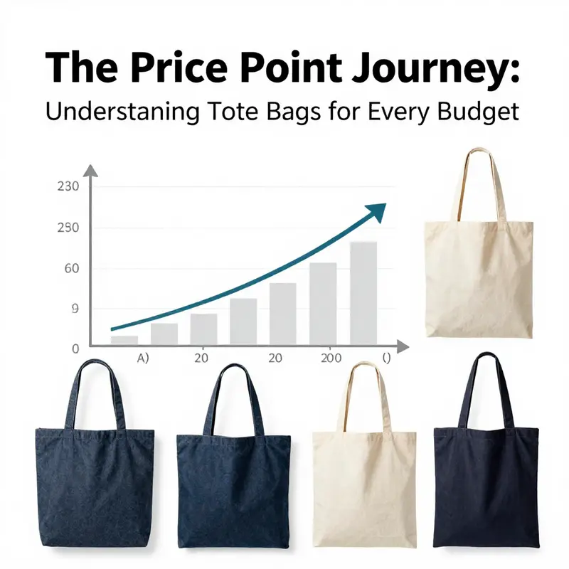 A collection of budget-friendly tote bags displayed in a retail shop.