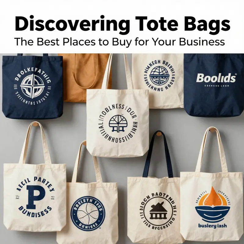 Array of different tote bags showcasing unique designs suitable for business branding.