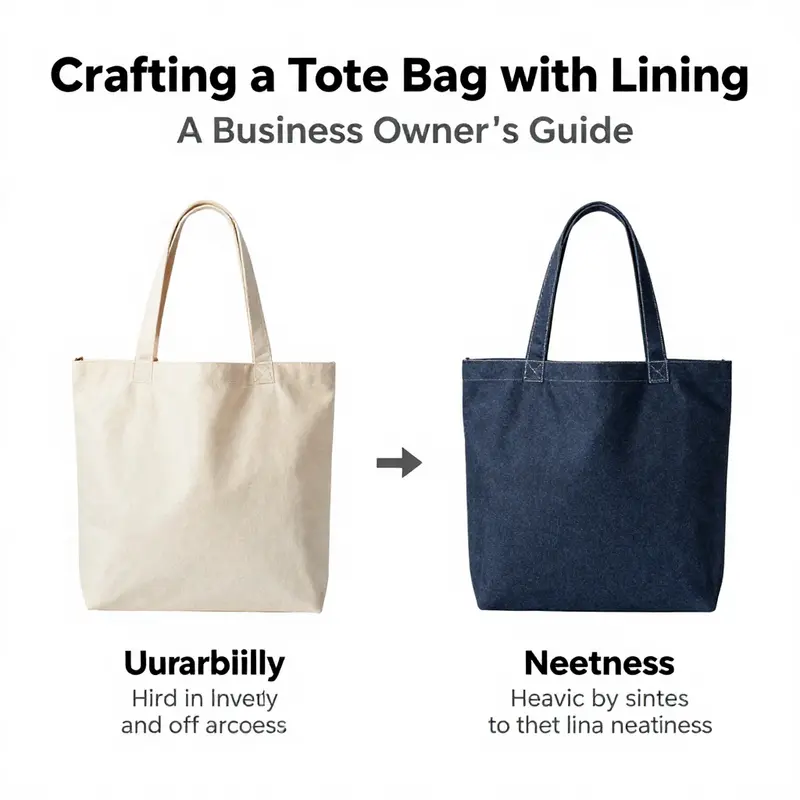 Essential materials for crafting a tote bag with lining.