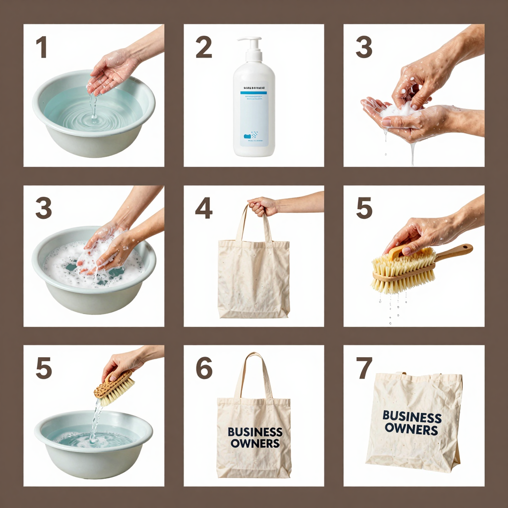 Hand Washing Process for Tote Bags