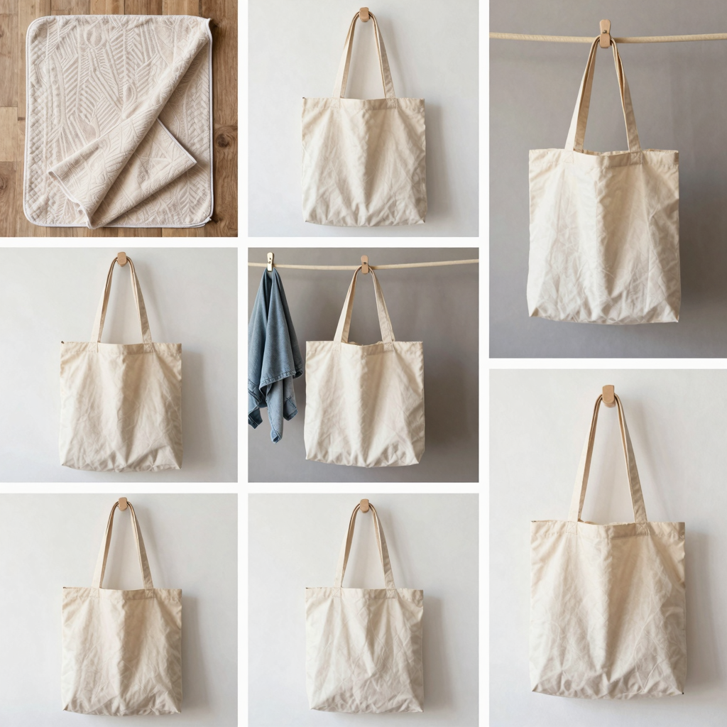 Drying methods for tote bags