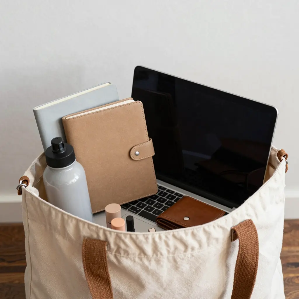 Well-organized tote bag