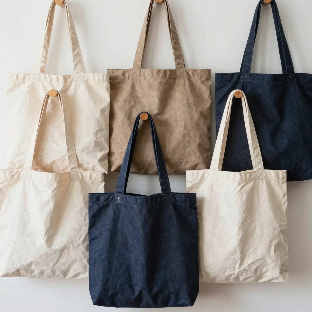 Array of Finished Tote Bags
