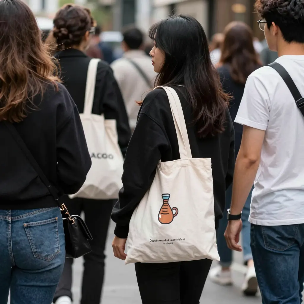 People Using Tote Bags